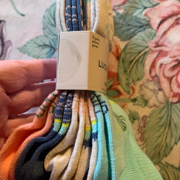 NWT Lucky Brand Women’s No Show Socks - Cream and Blue - Picture 7 of 8